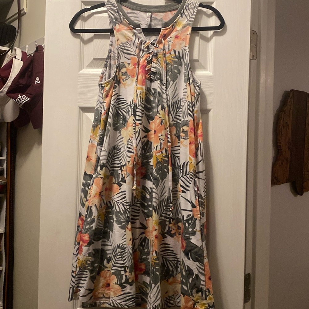 Z Supply sleeveless dress in tropical print, Size S